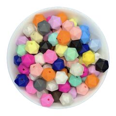 Икосаэдр бусина силиконовая, 14 мм, Цвет: главный