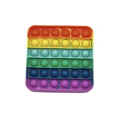 ПОП ИТ игрушка силиконовая квадрат, 12 см, Цвет: главный