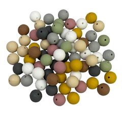 Сфера с тиснением бусина силиконовая, 15 мм, Цвет: главный