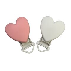 Кліпса серце силіконова, 58 мм, Варіація: пластикова застібка, Колір: Головний