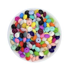 Разделитель линза бусина силиконовая, 12 мм, Цвет: главный