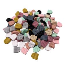 Радуга мини бусина силиконовая, 20 мм, Цвет: главный