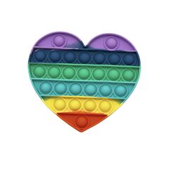 ПОП ИТ игрушка силиконовая сердце, 15 см, Цвет: главный
