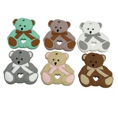 Ведмедик тедді гризунець силіконовий, 85 мм, Колір: Головний