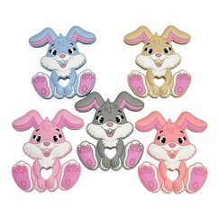 Зайка мультяшний гризунець силіконовий, 91 мм, Колір: Головний