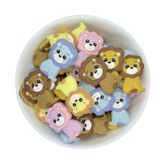 Лев намистина силіконова, 34 мм, Колір: Головний