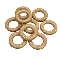 Кільце намистина дерев'яна, 40 мм, Колір: Головний
