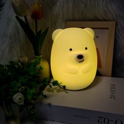 Нічничок для дитячої кімнати силіконовий, ведмедик L, 15,3 см, Колір: Головний