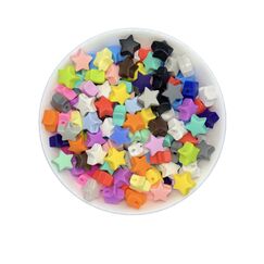 Зірка міні намистина силіконова, 14 мм, Колір: Головний