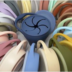 Снек-стакан складний з кришкою силіконовий, 300 мл, Колір: Головний