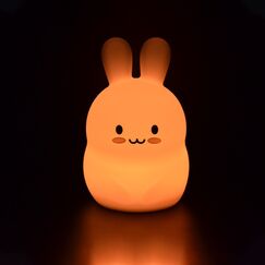 Нічничок для дитячої кімнати силіконовий, зайчик М, 14,4 см, Колір: Головний