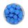 Ікосаедр намистина силіконова, 17 мм, Колір: синій