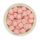 Икосаэдр бусина силиконовая, 14 мм, Цвет: розовый кварц