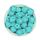 Гексагон бусина силиконовая, 14 мм, Цвет: бирюзовый