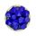 Гексагон бусина силиконовая, 17 мм, Цвет: синий тёмный