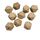 Гексагон намистина дерев'яна, 20 мм, Колір: капучино