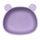 Глубокая тарелка мишка на присоске, 13 см, Цвет: лавандовый