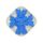 Бабочка бусина силиконовая, 30 мм, Цвет: синий