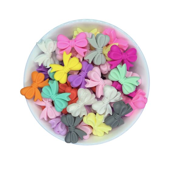 Бантик бусина силиконовая, 28 мм, Цвет: главный