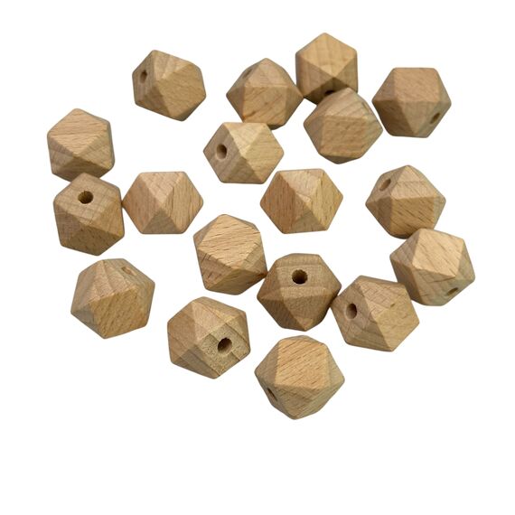 Гексагон бусина деревянная, 16 мм, Цвет: главный