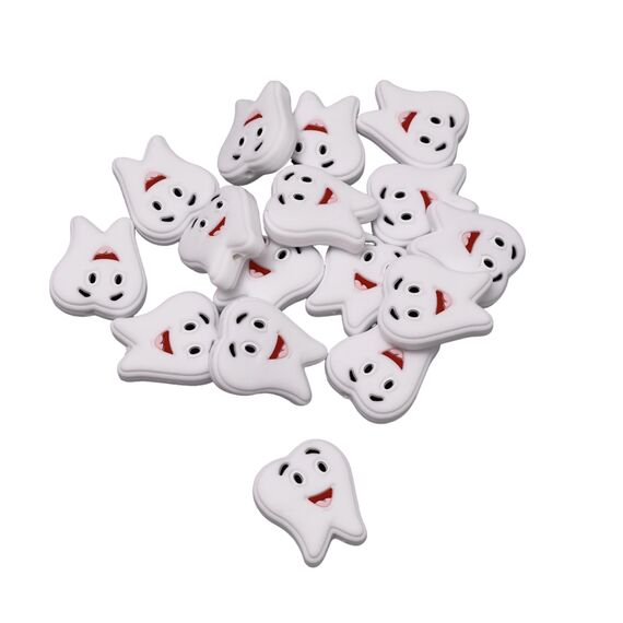 Зуб намистина силіконова, 28 мм, Колір: Головний