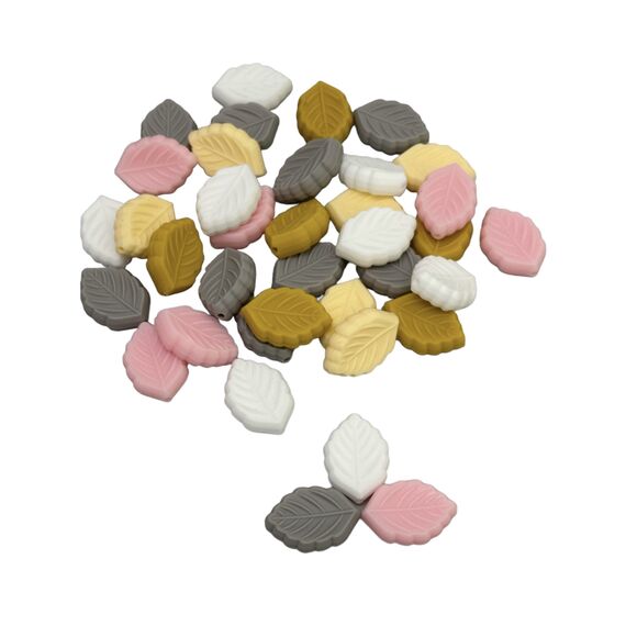 Лист бук намистина силіконова, 27 мм, Колір: Головний