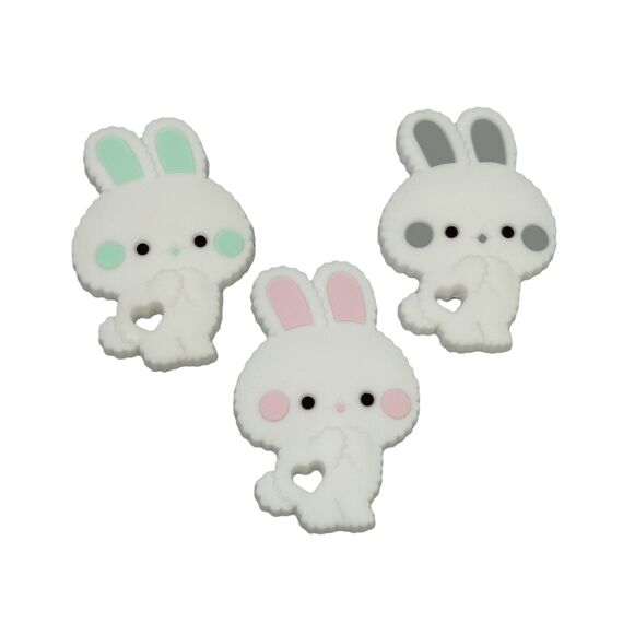 Зайка зефірний гризунець силіконовий, 91 мм, Колір: Головний