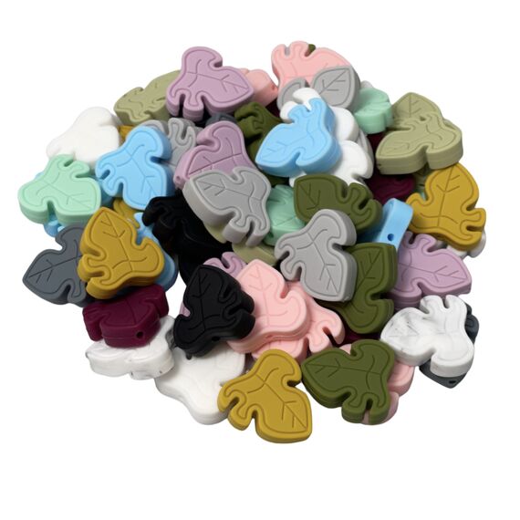 Лист монстера бусина силиконовая, 27 мм, Цвет: главный