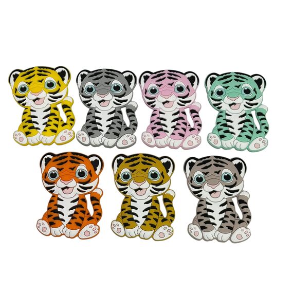 Тигренок грызунок силиконовый, 89 мм, Цвет: главный