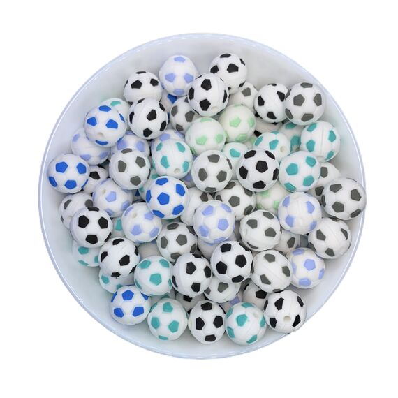 Футбольний м'яч намистина силіконова, 15 мм, Колір: Головний