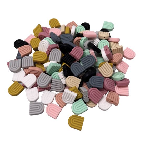 Веселка міні намистина силіконова, 20 мм, Колір: Головний