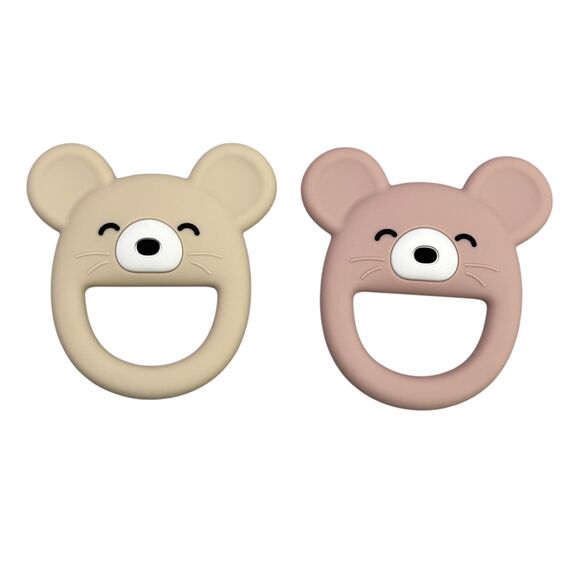 Мишка з вушками гризунець силіконовий, 83 мм, Колір: Головний