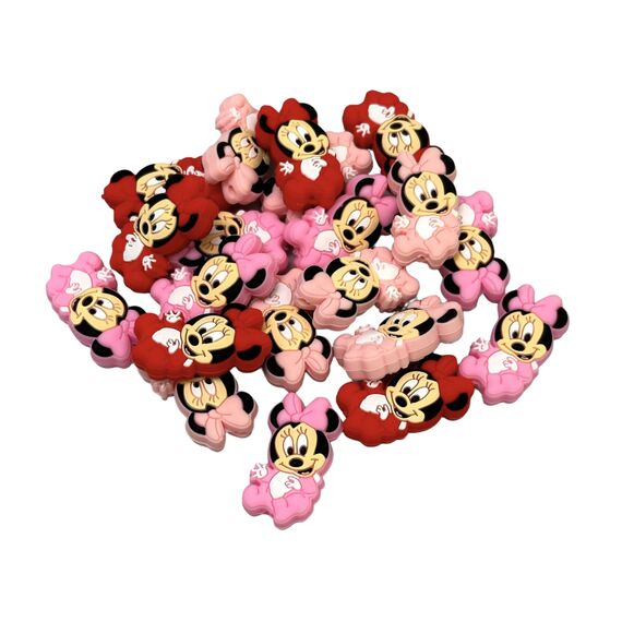 Минни Маус бусина силиконовая, 25 мм, Цвет: главный