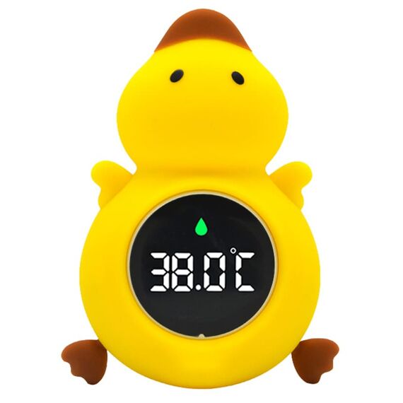 Термометр електронний для ванни силіконовий, каченятко, 14,9 см, Колір: Головний