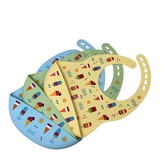 Нагрудник з морозивом силіконовий, 21 см, Колір: Головний