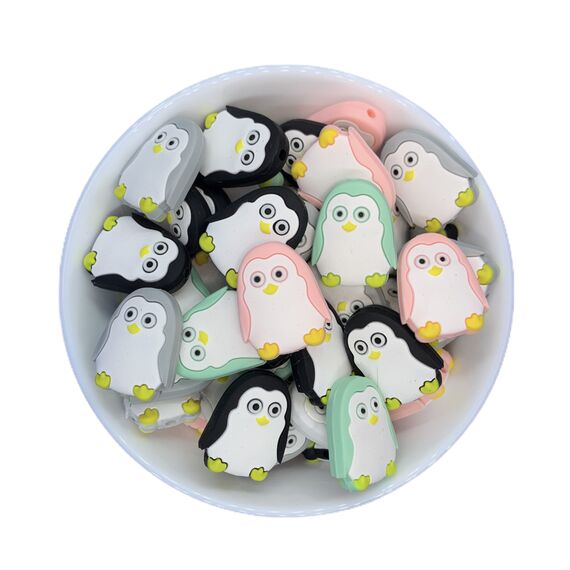 Пингвин бусина силиконовая, 28 мм, Цвет: главный