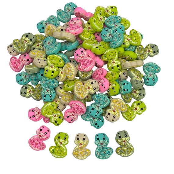 Змійка намистина силіконова, 30 мм, Колір: Головний