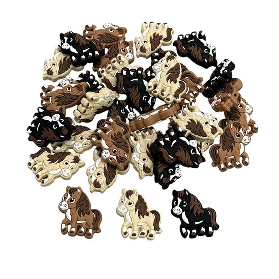 Коник намистина силіконова, 34 мм, Колір: Головний