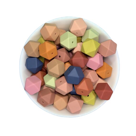 Гексагон бусина силиконовая, 17 мм, Цвет: главный, изображение 2