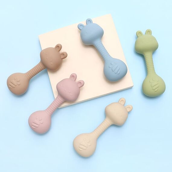 Брязкальце зайчик силіконове, 13 см, Колір: Головний, зображення 5