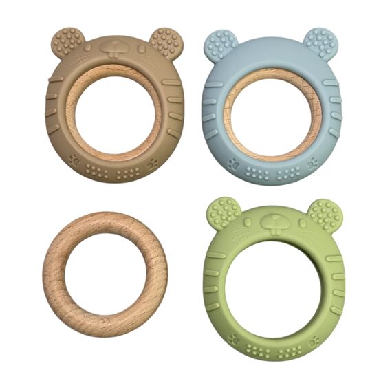 Хом'ячок прорізувач силіконовий з деревом, 72 мм, Колір: Головний, зображення 2