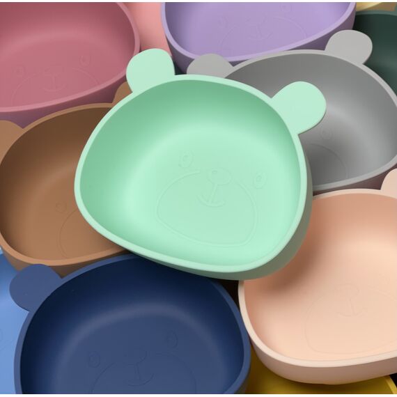 Глубокая тарелка мишка на присоске, 13 см, Цвет: главный, изображение 2