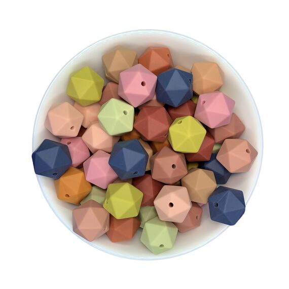 Ікосаедр намистина силіконова, 17 мм, Колір: Головний, зображення 2