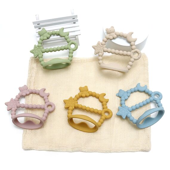 Звёздочка прорезыватель силиконовый на ручку, 11 см, Цвет: главный, изображение 7