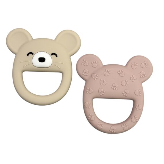 Мишка з вушками гризунець силіконовий, 83 мм, Колір: Головний, зображення 2