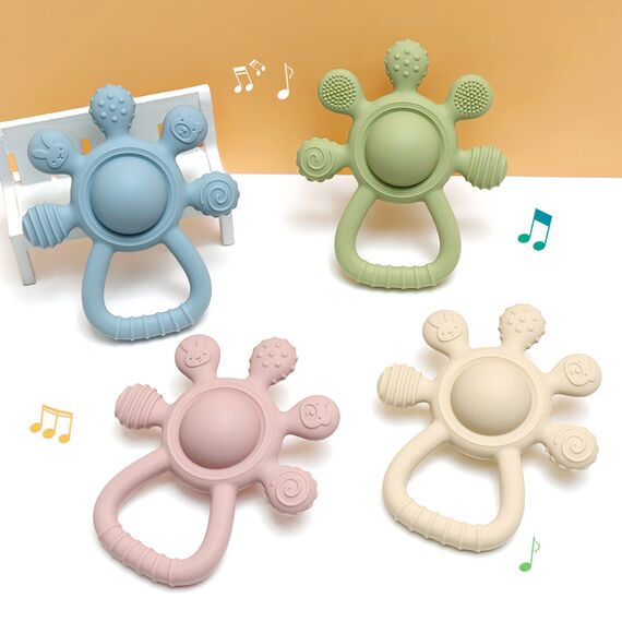 Погремушка солнышко силиконовая, 117 мм, Цвет: главный, изображение 3