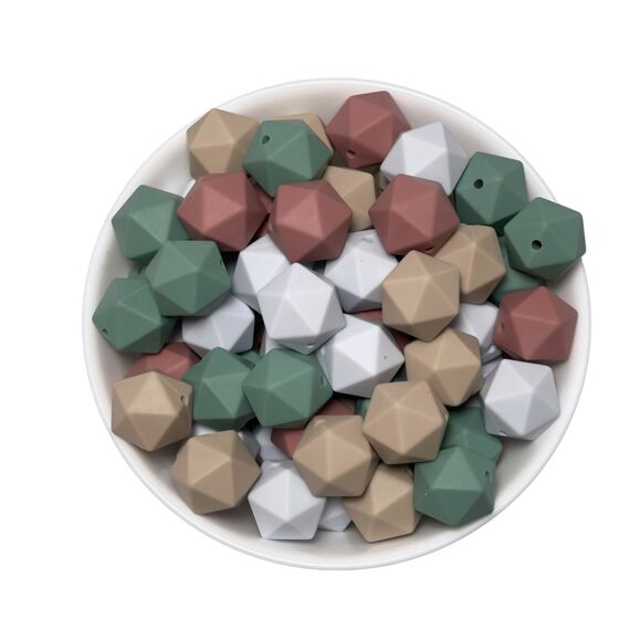 Ікосаедр намистина силіконова, 17 мм, Колір: Головний, зображення 3