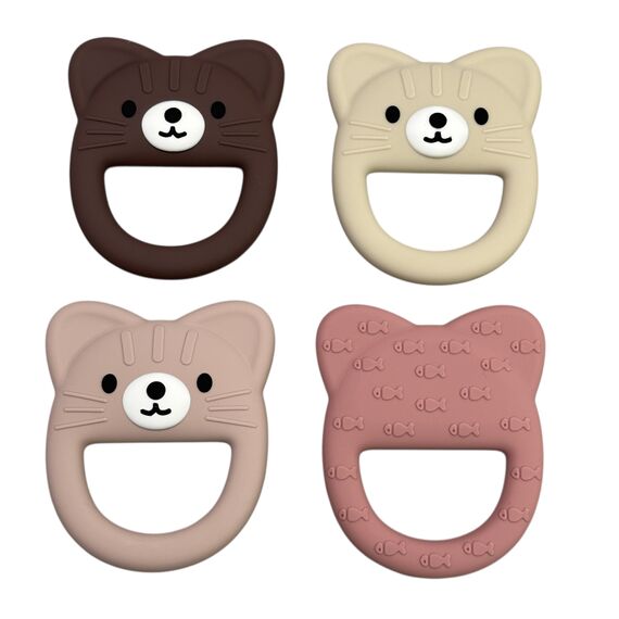 Котик з вушками гризунець силіконовий, 80 мм, Колір: Головний, зображення 2